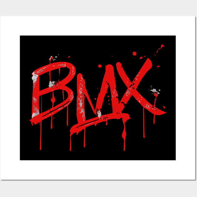 Distressed BMX Grunge for Men Women Kids and Bike Riders Wall Art by Vermilion Seas